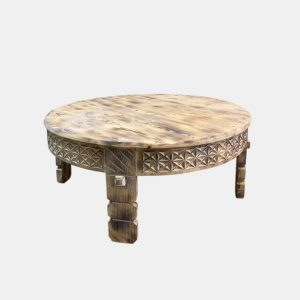 שולחן סלון עץ מגולף