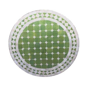 שולחן פסיפס מרוקאי ירוק תפוח - קוטר 60 ס"מ