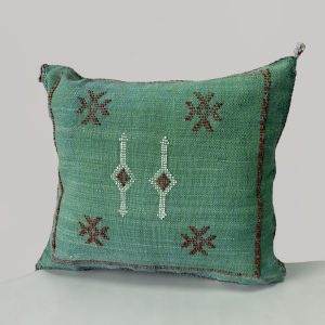 כרית סברה - ירוק מנטה עיטורים