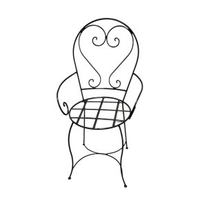 כסא ברזל עם ידיות