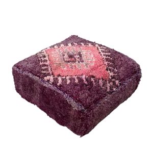 פוף צמר מרוקאי סגול