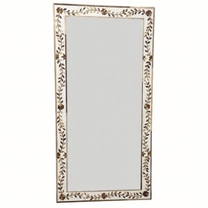 מראת רזין בשילוב עץ - אגוז לבן