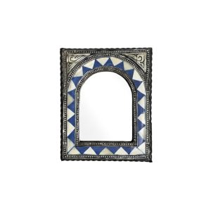 מראת עצם אלפקה - כחול לבן S