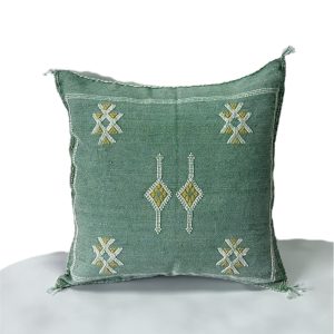 כרית סברה - ירוק מעוטר