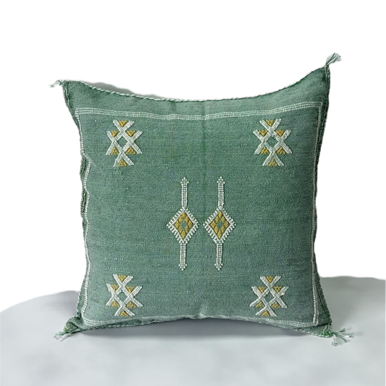 כרית סברה - ירוק מעוטר