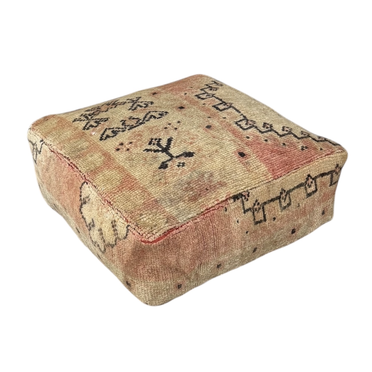 פוף צמר מרוקאי וינטג'