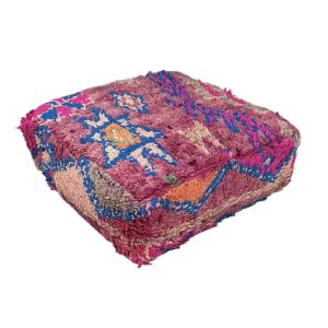 פוף צמר מרוקאי ורוד