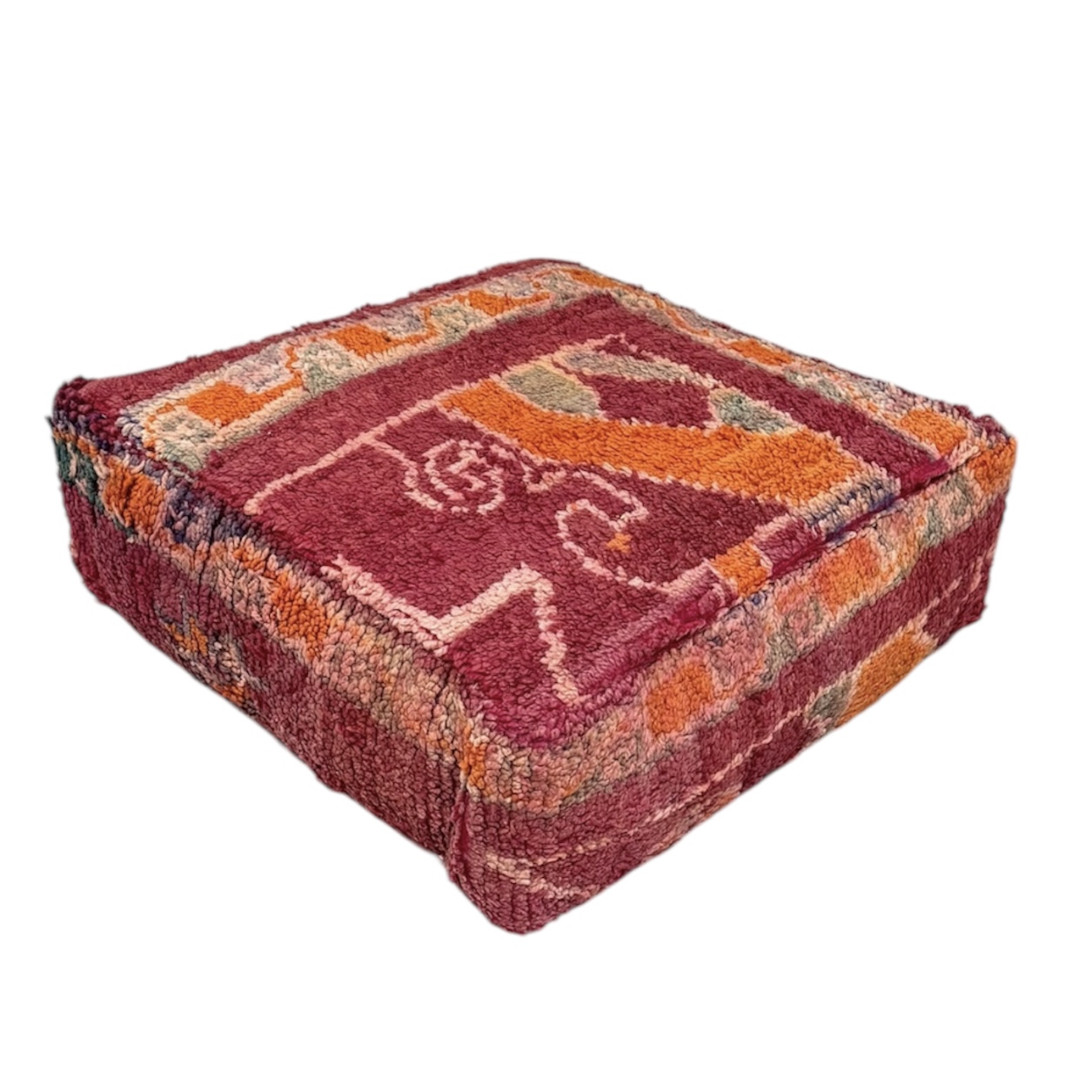 פוף צמר מרוקאי מצויר