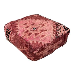 פוף צמר מרוקאי אדמדם