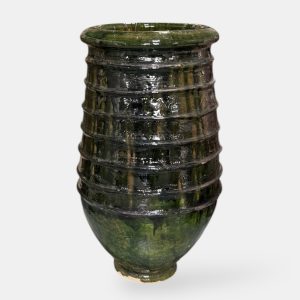 כד טרקוטה מזוגג ירוק XL