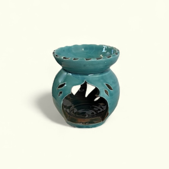 מבער שמן מרוקאי - טורקיז בהיר