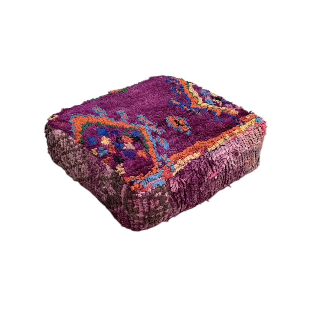 פוף צמר מרוקאי סגול