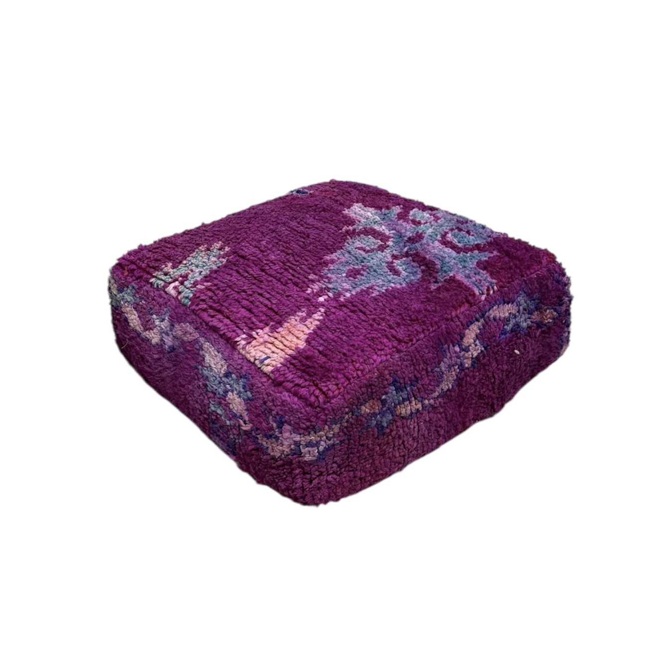 פוף צמר מרוקאי סגול