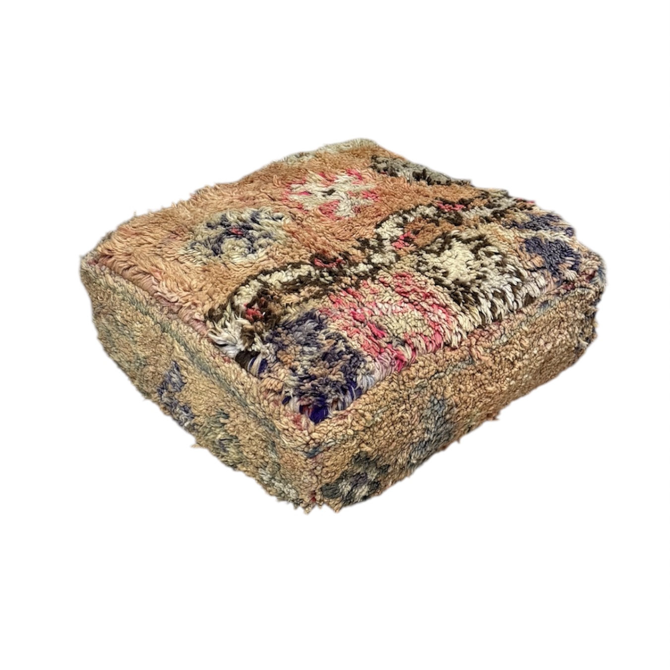 פוף צמר מרוקאי מקושקש