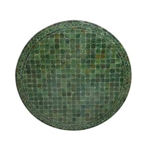 שולחן פסיפס מרוקאי ירוק - קוטר 120 ס״מ