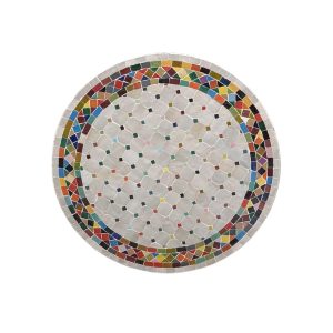 שולחן פסיפס מרוקאי צבעוני - קוטר 80