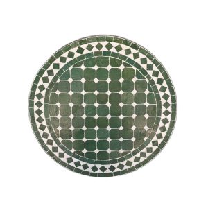 שולחן פסיפס מרוקאי ירוק בקבוק - קוטר 60