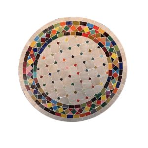שולחן פסיפס מרוקאי צבעוני - קוטר 60