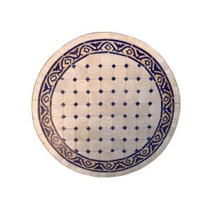 שולחן פסיפס מרוקאי מעוטר - קוטר 60